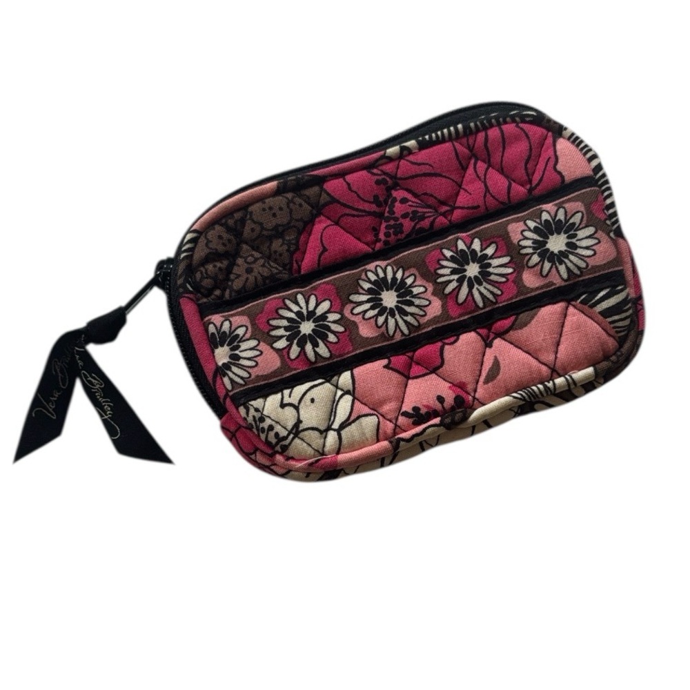 Vera Bradley | Pink Floral Fabric Zipper Case | Travel Organization Purse Piece